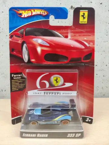 Reperto originale Ferrari Racer F333SP Hot Wheels 1/64 60 Anni 1947/2007 (2007) - Condizioni NUOVO / SIGILLATO CIB
