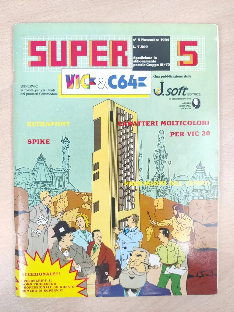 Rivista Retrocomputer Super Vic & C64 Super N°5 Novembre Ottobre 1984 J.Soft Jackson - Vista 1