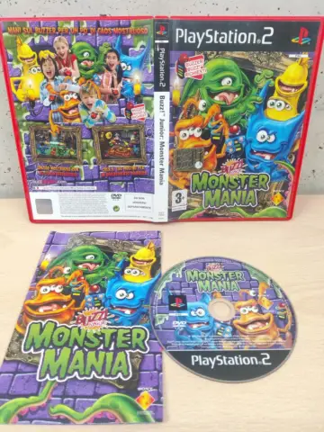 Reperto originale Buzz Junior Monster Mania - PlayStation 2 PS2 - PAL ITA Completo CD Specchio - Condizioni USATO TESTATO 100% CIB
