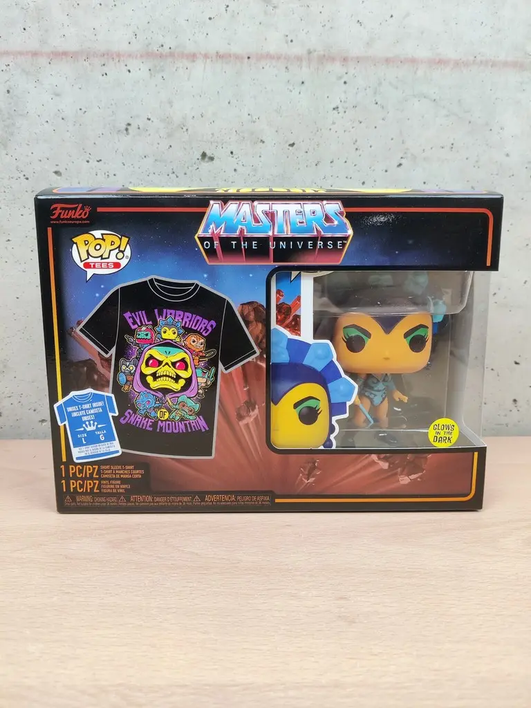 Evil-Lyn Exclusive Box con Maglietta TG. L Masters of the Universe MOTU - Action Figure Funko Pop Nuovo - Vista 1