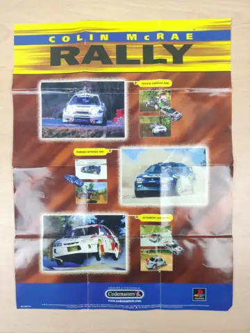 Reperto originale Catalogo / Poster - Colin McRae Rally Codemasters PlayStation PS1 #2 - Condizioni USATO TESTATO 100% CIB