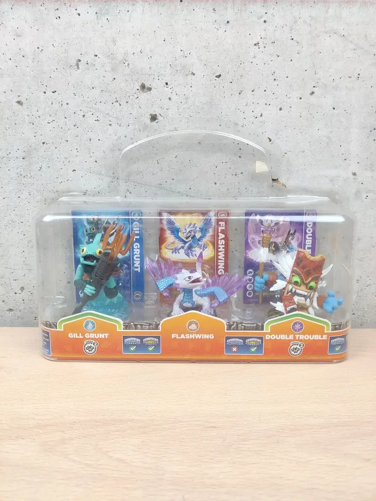 Skylanders Giants Gill Grunt Flashwing Double Trouble 3 Personaggi Nuovo - Vista 1