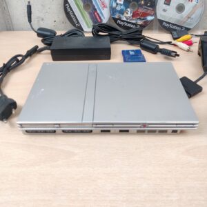 Miniatura 2 per Console PlayStation 2 PS2 Slim Silver - SCPH-75004 Testato Funzionante con Accessori e Gioco #11