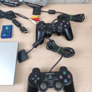 Miniatura 5 per Console PlayStation 2 PS2 Slim Silver - SCPH-75004 Testato Funzionante con Accessori e Gioco #11