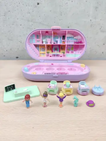 Reperto originale Polly Pocket Stamping School Timbro Scuola con Personaggi Bluebird 1992 (1992) - Condizioni USATO CIB