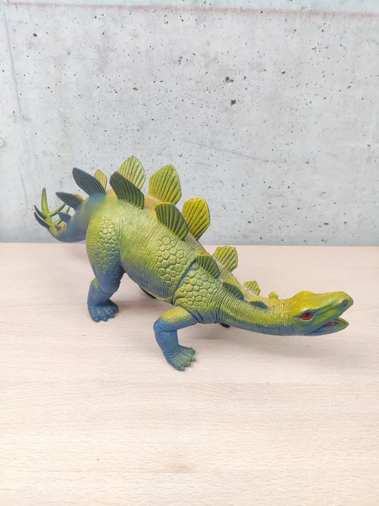 Stegosaurus Dinosauro Dor Mei Toy 1987 Rubber Hong Kong Toy Vintage - Vista 1