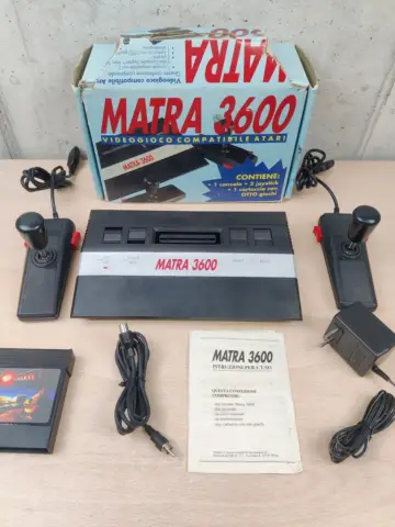 Reperto originale Matra 3600 Console Compatibile Atari con Gioco, Accessori e Box Funzionante - Condizioni USATO TESTATO 100% CIB