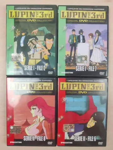 Reperto originale DVD Lupin The 3rd - Serie I & 2 - DeAgostini - 4pz Usato DVD - Condizioni USATO CIB