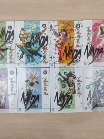 Reperto originale Ninja Girls Manga - N° 1-8 - Hosana Tanaka Manga - Condizioni USATO CIB