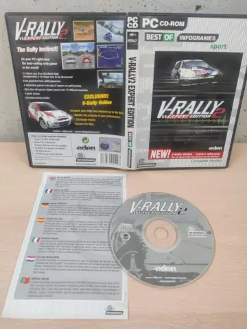 Reperto originale V-RALLY2 Expert Edition - PC Computer - Italiano Completo - Condizioni USATO CIB