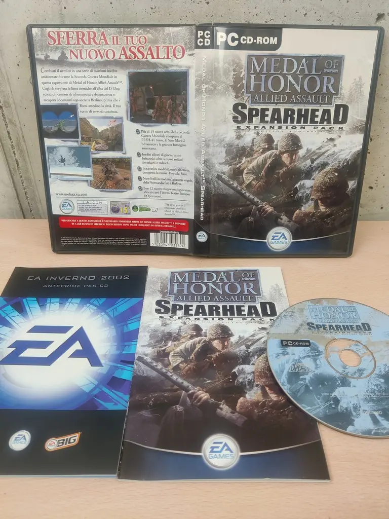 Medal of Honor Allied Assault Spearhead - PC Computer - Italiano Completo CD Specchio - Vista 1