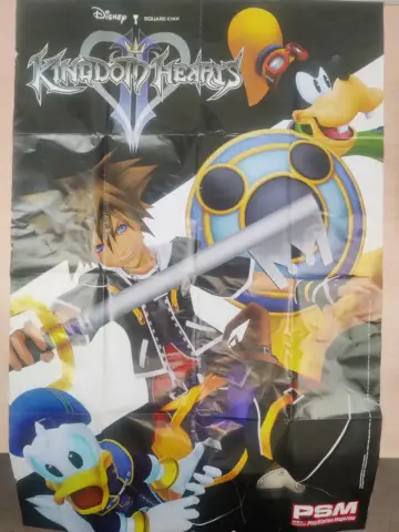 Reperto originale Poster - Kingdom Hearts 2 PlayStation PS2 - 65x97 Vintage Disney Square Enix - Condizioni USATO TESTATO 100% CIB