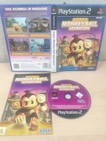 Reperto originale Super Monkey Ball Adventure - PlayStation 2 PS2 - PAL ITA Completo - Condizioni USATO TESTATO 100% CIB