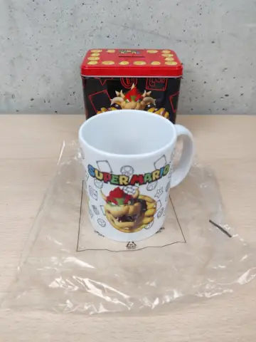 Reperto originale Tazza Super Mario "Browser" - Mug Tin Box Salvadanaio - Nuovo - Condizioni NUOVO / SIGILLATO CIB