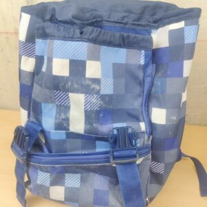 Miniatura 4 per Zaino Invicta Trama Quadri Azzurri - Folk Backpack Bag
