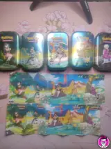 Miniatura 1 per 5 Mini Tin (Vuote) Amici di Paldea Art Set - Completo con Card e Stickers Pokemon TCG
