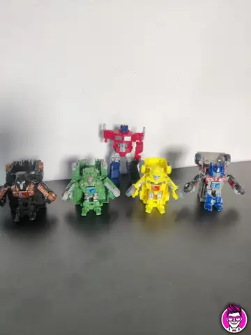 Reperto originale Lotto 5pz Optimus Prime Brawl - Transformers Bot-Shots DinoBot Robots Hasbro - Condizioni USATO CIB