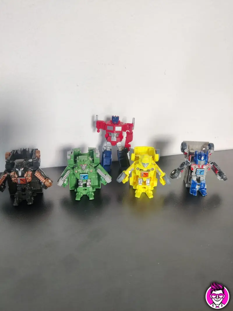 Lotto 5pz Optimus Prime Brawl - Transformers Bot-Shots DinoBot Robots Hasbro - Vista 1