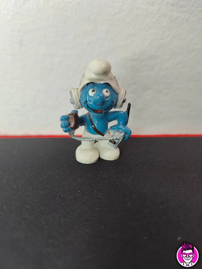 Puffo Operatore Radio - 20143 Schleich Peyo 1981 Hong Kong Puffi Smurfs - Vista 1