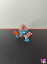 Miniatura 1 per Puffo Bimbo Rosa - 20202 Schleich Peyo 1984 Hong Kong Puffi Smurfs