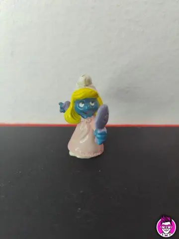 Reperto originale Puffetta Specchio 20182 - Schleich Peyo 1983 Hong Kong Puffi Smurfs (1983) - Condizioni USATO CIB