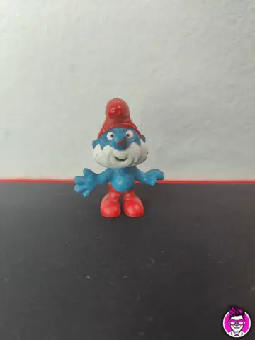 Reperto originale Grande Puffo - Schleich Peyo 1989 Hong Kong Puffi Smurfs (1989) - Condizioni USATO CIB