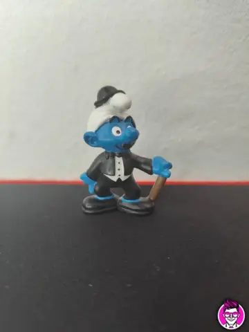 Reperto originale Puffo Attore 20716 - Schleich Peyo 1980 Hong Kong Puffi Smurfs (1980) - Condizioni USATO CIB