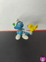 Miniatura 1 per Puffo Fucile 20106 - Schleich Peyo 1978 Hong Kong Puffi Smurfs