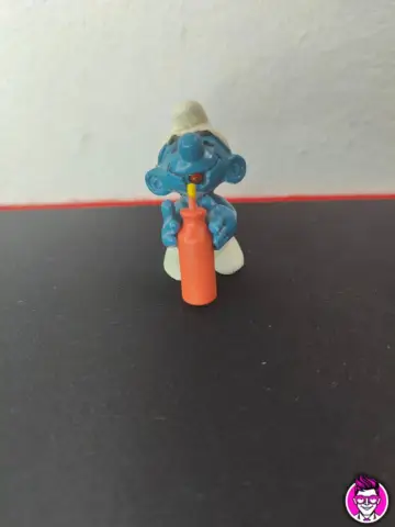 Reperto originale Puffo Bibita 20057 - Schleich Peyo 1979 Hong Kong Puffi Smurfs (1979) - Condizioni USATO CIB