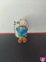 Miniatura 1 per Puffo Indiano - Schleich Peyo 1981 Hong Kong Puffi Smurfs