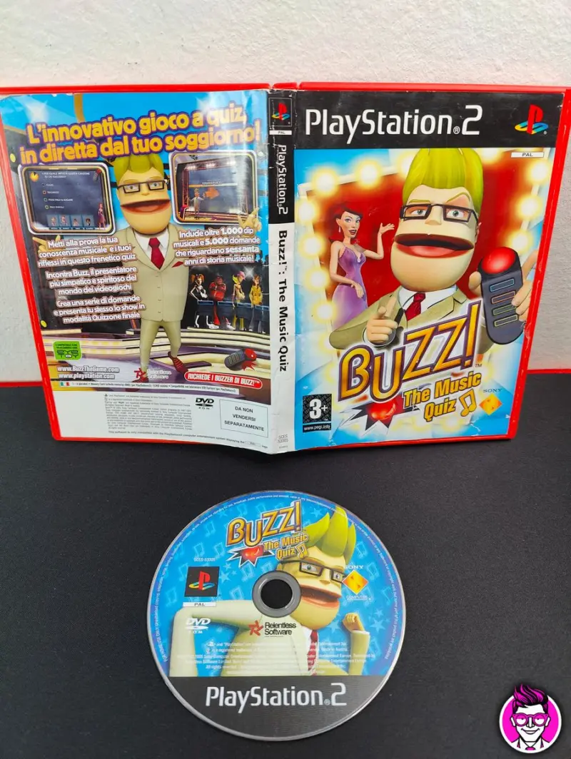 Buzz! : The Music Quiz - PlayStation 2 PS2 - PAL ITA CD Specchio - Vista 1
