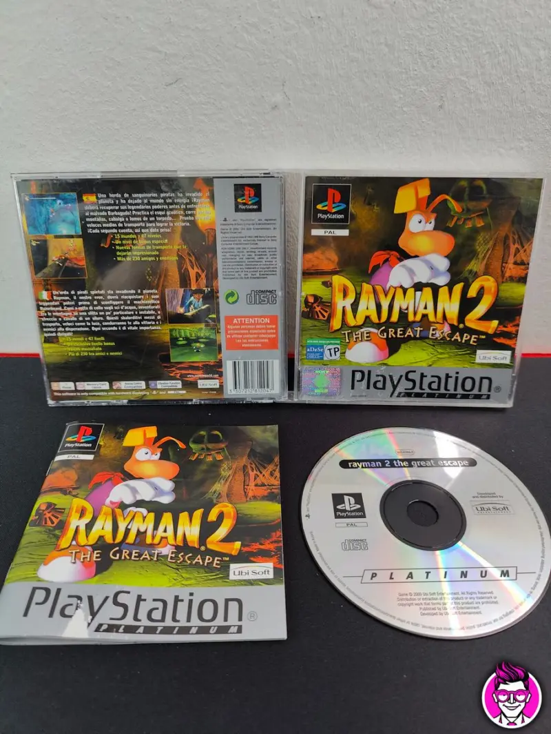 Rayman 2 The Great Escape Platinum - PlayStation 1 PS1 - PAL Multilingua - Vista 1