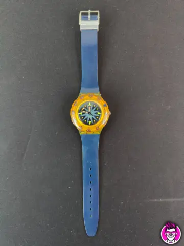 Reperto originale Swatch Scuba Mint Drops 1992 Orologio Quarzo Watch Swiss Made Vintage Funzionante (1992) - Condizioni USATO CIB