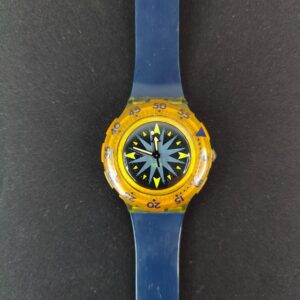 Miniatura 3 per Swatch Scuba Sea Grapes SDK105 Orologio Quarzo Watch Swiss Made Vintage Funzionante