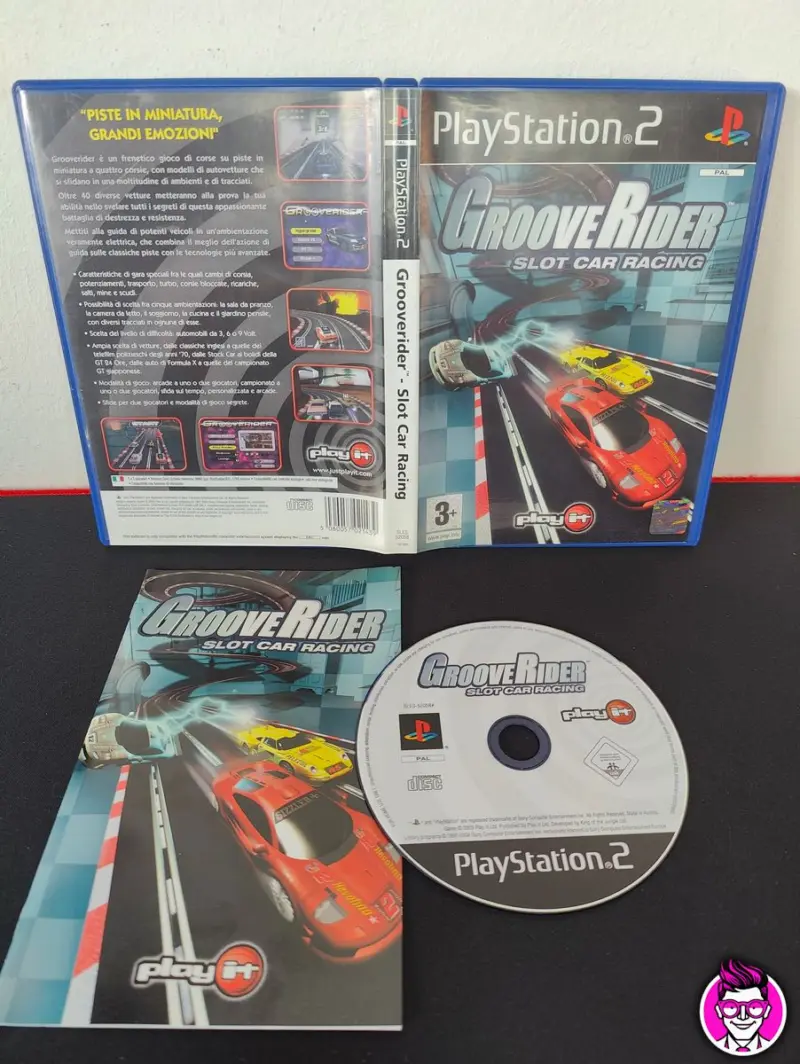 GrooveRider Slot Car Racing - PlayStation 2 PS2 - PAL ITA Completo CD Specchio - Vista 1