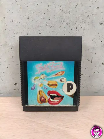 Reperto originale Fast Food - Telesys Atari 2600 - Solo Cartuccia - Condizioni USATO — LOOSE CIB