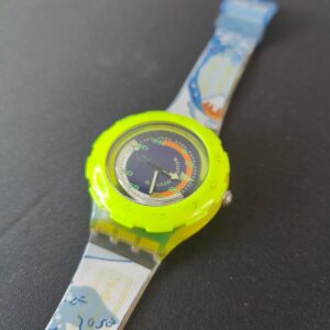 Miniatura 7 per Swatch Scuba SDJ100 1992 Orologio Quarzo Watch Swiss Made Vintage Funzionante