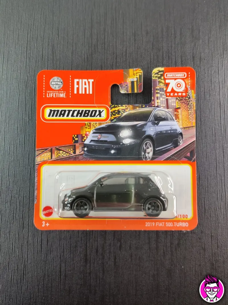 2019 Fiat 500 Turbo 16/100 - Matchbox Mattel Special Edition 70° Years - Mattel 1/64 Diecast Cars Auto - Vista 1
