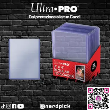 Reperto originale Toploader Regular - Proteggi le Tue Carte Pokemon Yugioh One Piece Magic Panini Topps - 25pz Ultra Pro Top Loader - Condizioni NUOVO / SIGILLATO CIB