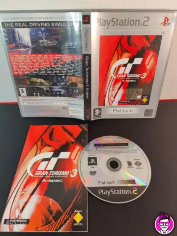 Reperto originale Gran Turismo 3 A-Spec - PlayStation 2 PS2 - PAL ITA Completo CD Specchio Platinum - Condizioni USATO TESTATO 100% CIB