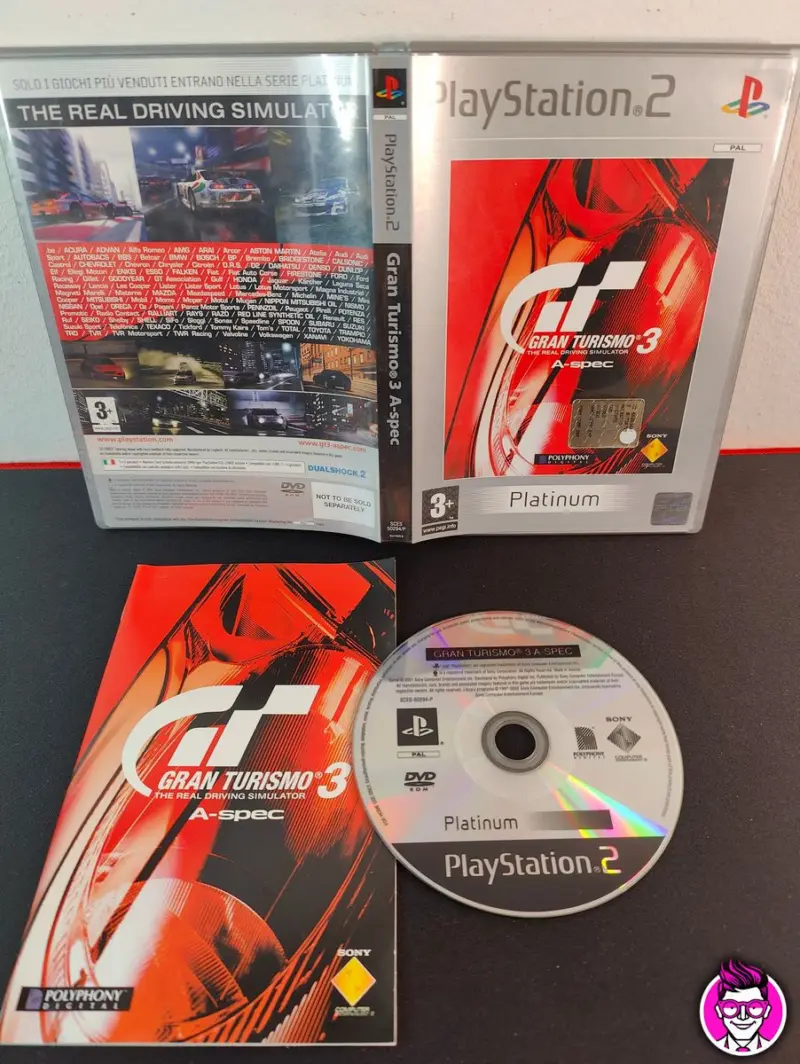 Gran Turismo 3 A-Spec - PlayStation 2 PS2 - PAL ITA Completo CD Specchio Platinum - Vista 1