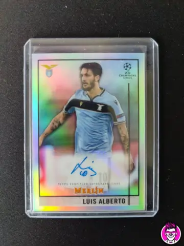 Reperto originale Luis Alberto Autografata Auto - Topps Merlin Chrome Lazio Calcio Champions UEFA - Condizioni USATO CIB