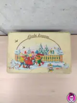 Miniatura 1 per Giochi d'Inverno Scatola in Latta - Biscottiera 1991 Mulino Bianco Barilla