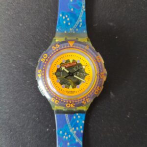 Miniatura 2 per Swatch Scuba Hippocampus Orologio Quarzo Watch Swiss Made Vintage Funzionante