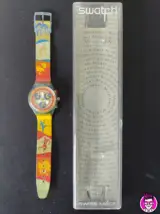 Miniatura 1 per Swatch Chrono Olympic Kalos Atlanta 1996 Orologio Quarzo Watch Swiss Made Vintage Funzionante