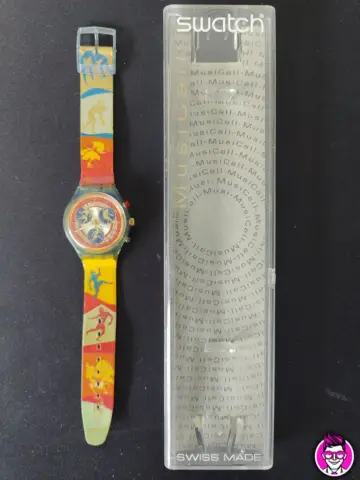 Reperto originale Swatch Chrono Olympic Kalos Atlanta 1996 Orologio Quarzo Watch Swiss Made Vintage Funzionante (1996) - Condizioni USATO CIB