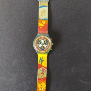 Miniatura 2 per Swatch Chrono Olympic Kalos Atlanta 1996 Orologio Quarzo Watch Swiss Made Vintage Funzionante