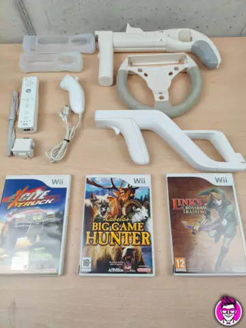 Reperto originale Bundle Controller + Motion Plus + Nunchuck + Accessori Varie e 3 Giochi - Nintendo Wii - Condizioni USATO TESTATO 100% CIB