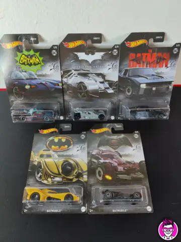 Reperto originale Batman HMV72 Hot Wheels Set Completo 5pz - Auto Modellini Diecast - Condizioni NUOVO / SIGILLATO CIB