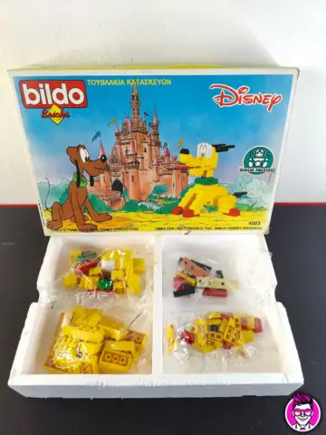 Reperto originale Bildo Bricks Disney Pluto 4003 - Vintage Nuovo MISB - Condizioni NUOVO / SIGILLATO CIB